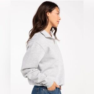 Women’s all in motion Half Zip Cropped Sweatshirt, XL